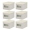 mDesign Large Fabric Closet Storage Box with Front Window/Lid